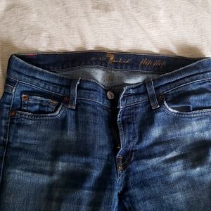 7 for all Mankind denim flip flop jeans